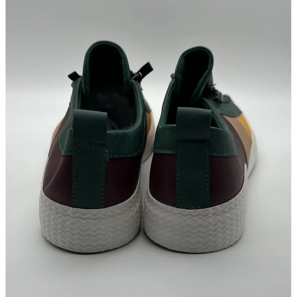 Men Color Leather Shoes Slip on Loafers Shoes Soft Sole Casual Pump Shoes